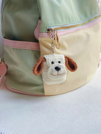 Cute Crochet Cat AirPods Case, Kitty Airpod Cover, Amigurumi Cat Keychain, Kawaii Cat Bag Charm, Handmade Earbuds Case