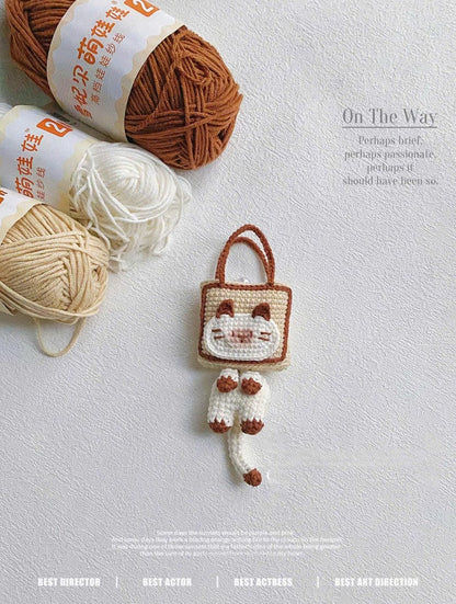 Cute Crochet Dog AirPods Case, Puppy Airpod Cover, Amigurumi Dog Keychain, Kawaii Dog Bag Charm, Handmade Earbuds Case