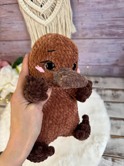 Crochet Platypus Plush, Australian Animal Decor, Amigurumi Platypus