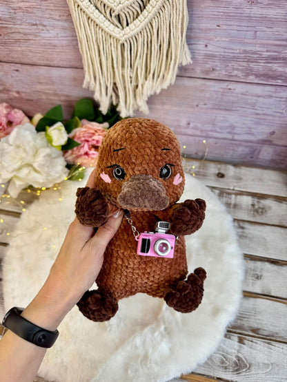 Crochet Platypus Plush, Australian Animal Decor, Amigurumi Platypus