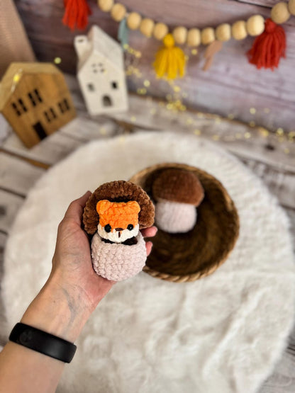 Surprise Animal Keepsake in Fruit Pod, Hidden Animal Decor, Mini Crochet Keepsake, Collectible Animal Decor, Birthday Party Favor