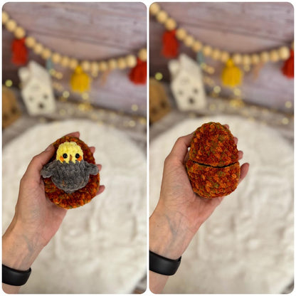 Surprise Animal Keepsake in Fruit Pod, Hidden Animal Decor, Mini Crochet Keepsake, Collectible Animal Decor, Birthday Party Favor