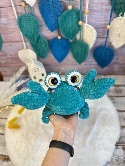 Crochet Crab Amigurumi , Ocean Sea Animal Plush, Beach Cottage Gift