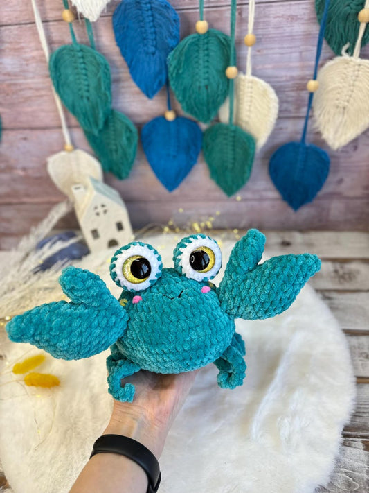 Crochet Crab Amigurumi , Ocean Sea Animal Plush, Beach Cottage Gift