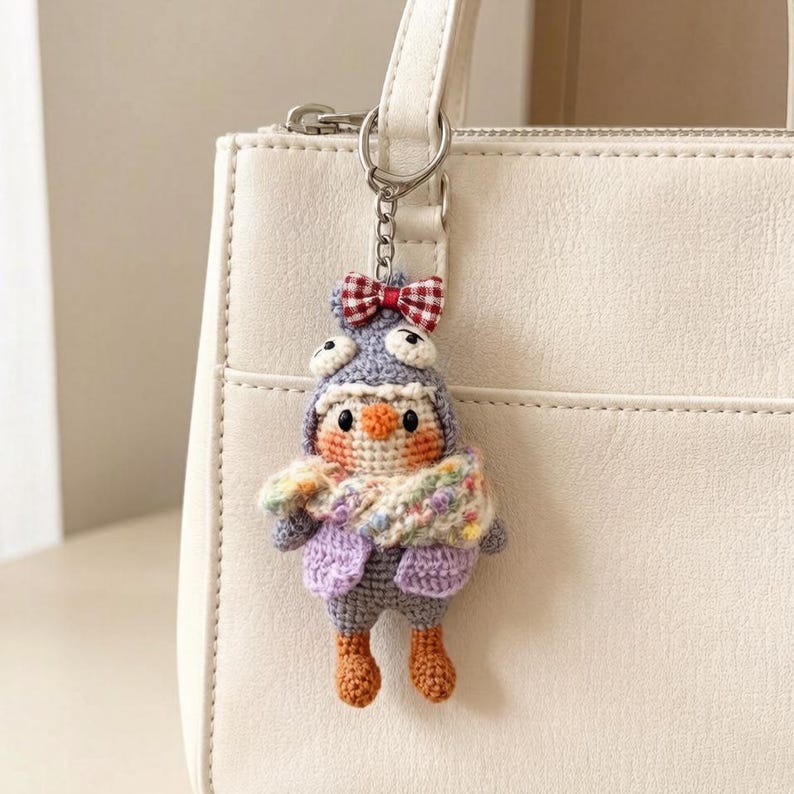 Hand Knit Penguin Figurines Table Ornaments Kids’ Presents Backpack Charms Curator-Worthy Keepsakes Christmas Holiday Trinkets