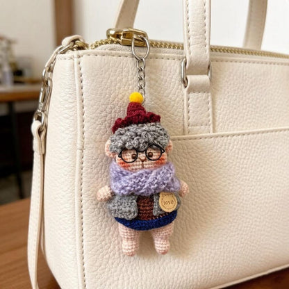 Hand Knit Boy Figurine Indoor Table Ornament Xmas Surprise Collector Keepsake Kids Birthday Gift Small Guest Thank You Gifts