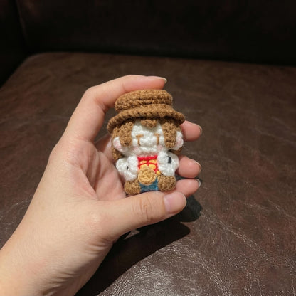 Crochet Cowboy & Cowgirl Couple Keychain Set | Amigurumi Mini Toy Movie Characters Doll, Couple Gift, Cartoon Gift