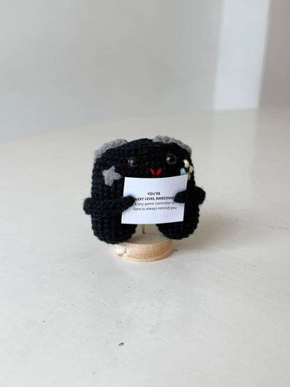Positive Crochet Game Controller, Amigurumi Controller, Funny Gaming Encouragement Gift, Gamer Desk Decor, Gamer Gift, Father's Day Gift