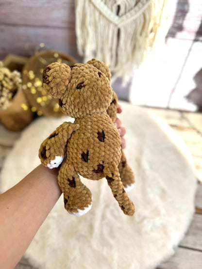 Crochet Leopard Plush, Handmade Amigurumi Leopard, Jungle Cat Decor, Wildlife Gift, Safari Nursery Decor