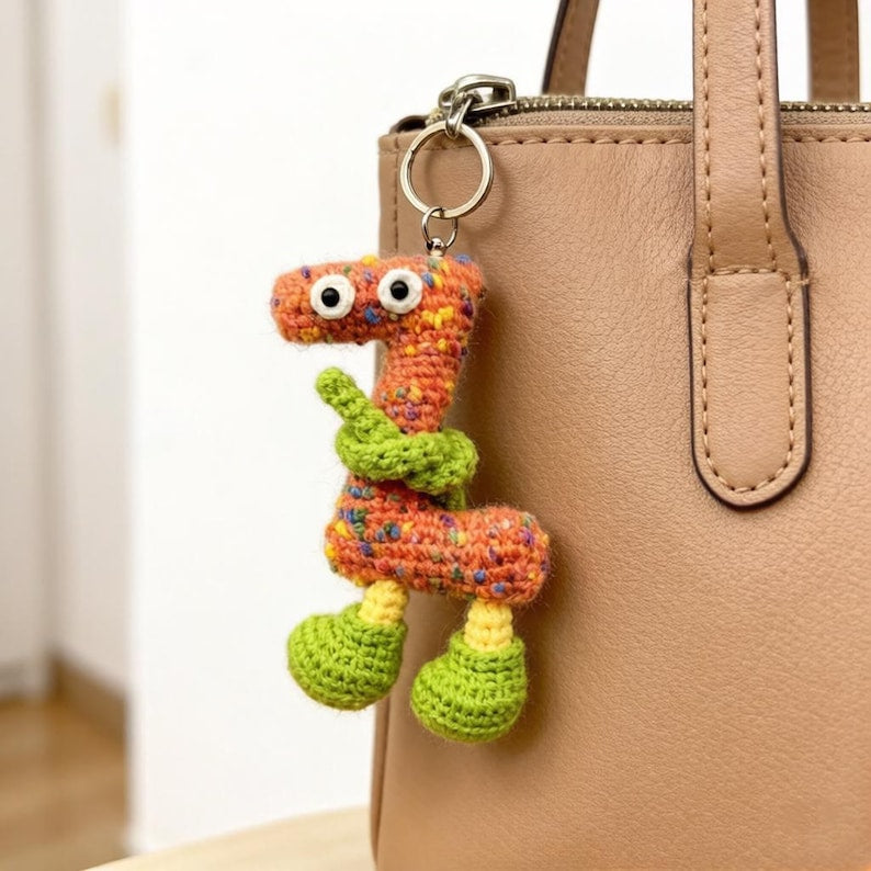 Hand Crochet Initial Z Sculpture Purse Trinket Customized Tokens Artistic Birthday Surprises Monogram Ornaments Christmas Holiday Goods
