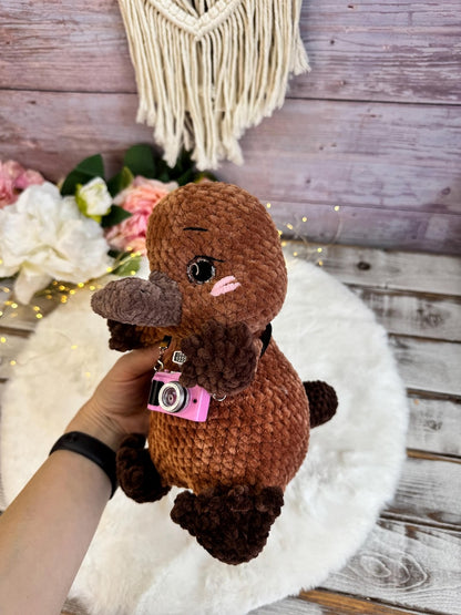 Crochet Platypus Plush, Australian Animal Decor, Amigurumi Platypus