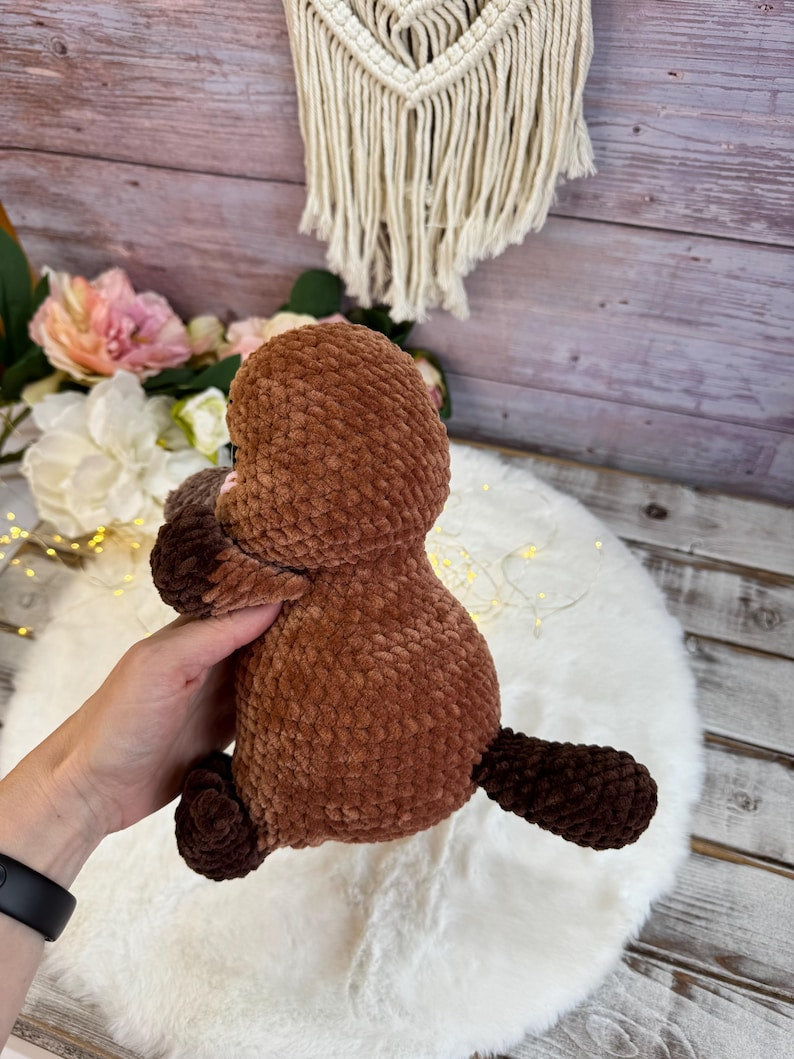 Crochet Platypus Plush, Australian Animal Decor, Amigurumi Platypus