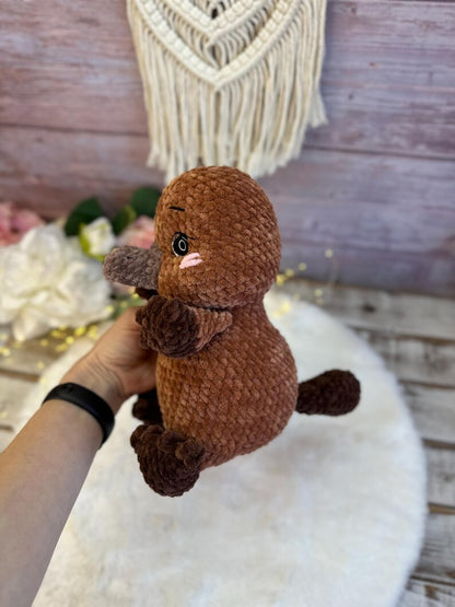 Crochet Platypus Plush, Australian Animal Decor, Amigurumi Platypus