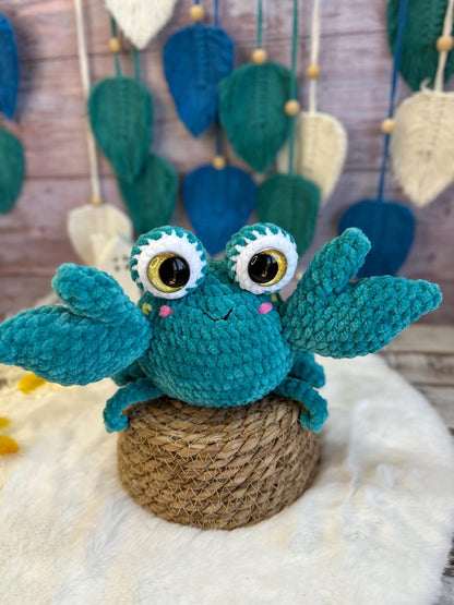 Crochet Crab Amigurumi , Ocean Sea Animal Plush, Beach Cottage Gift
