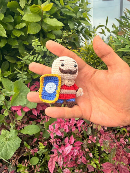 Handmade Braum Amigurumi Crochet Doll, League of Legends Mini Figure, Gamer Couple Gift