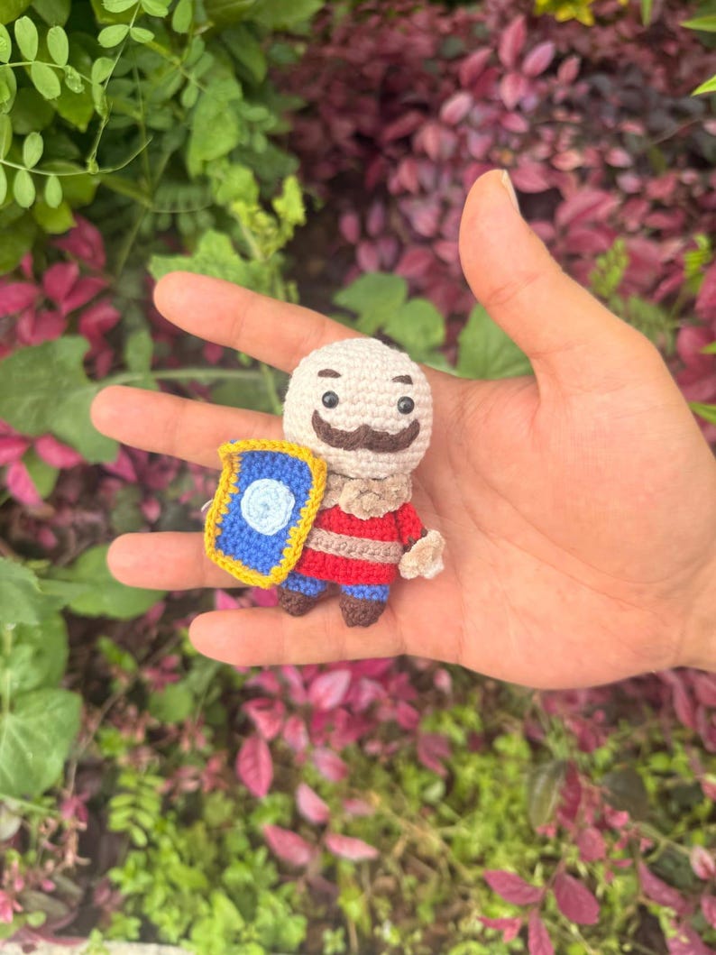 Handmade Braum Amigurumi Crochet Doll, League of Legends Mini Figure, Gamer Couple Gift