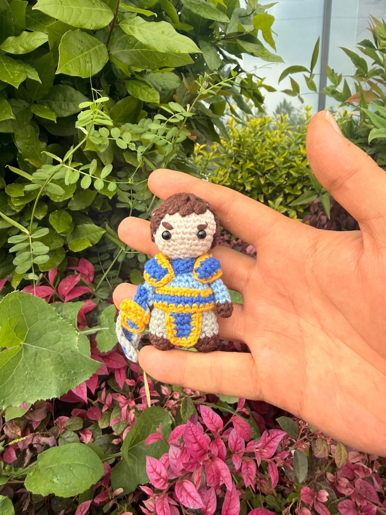 League of Legends Garen Amigurumi Plush • Handmade Crochet Chibi Doll, Gamer Gift