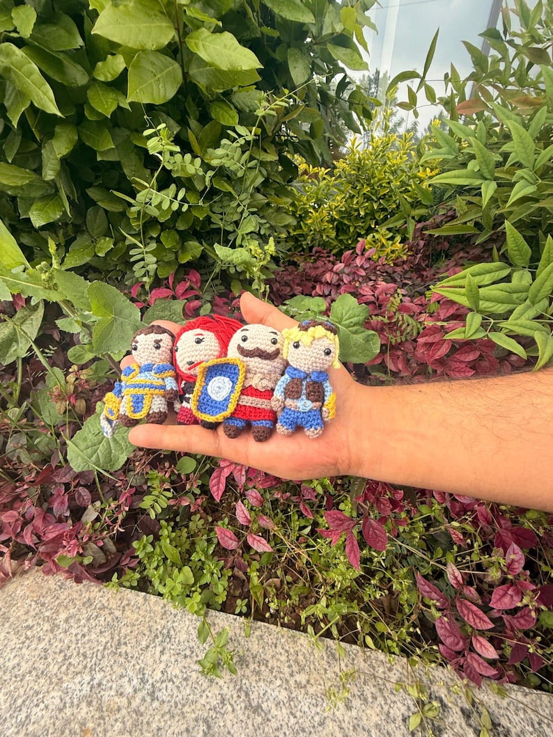 League of Legends Garen Amigurumi Plush • Handmade Crochet Chibi Doll, Gamer Gift