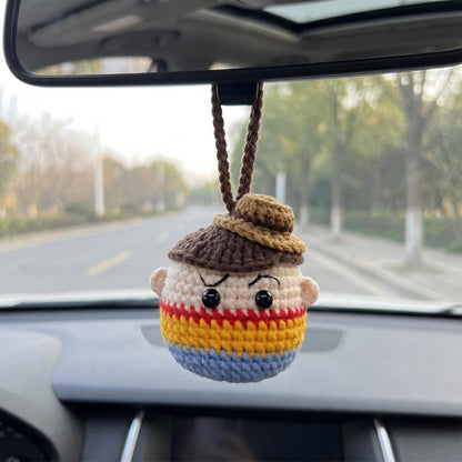 Space Ranger & Cowboy Crochet Car Hanging | Cartoon Amigurumi Charm | Rearview Mirror Charm, Toy Movie Inspired Gift