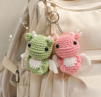 Crochet Dragon Keychain, Amigurumi Dragon, Crochet Baby Dragon Plush Toy Keychain, Dragon Stuffed Animal, Dragon Cute Gifts