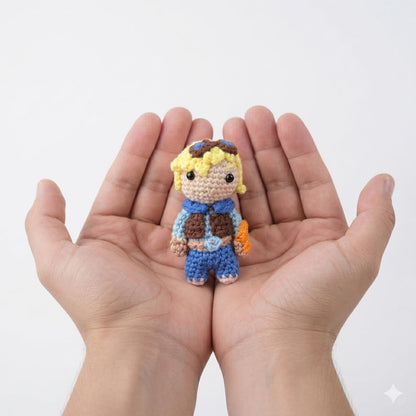 League of Legends Ezreal Amigurumi Plush • Handmade Crochet Chibi Doll (6-8 cm)