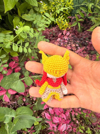 Malenia Amigurumi Plush – Elden Ring Crochet Keychain, Car Hanging Accessory