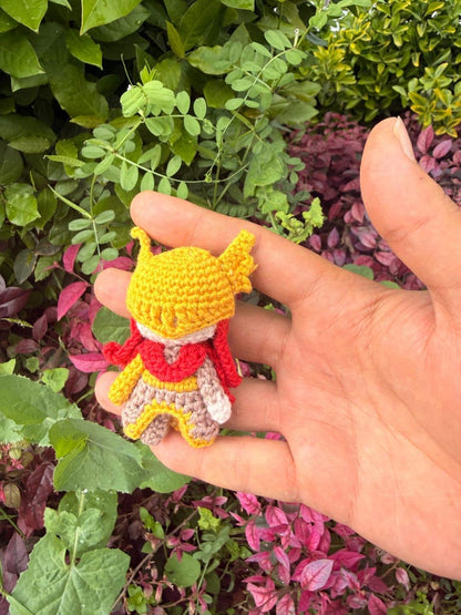 Malenia Amigurumi Plush – Elden Ring Crochet Keychain, Car Hanging Accessory