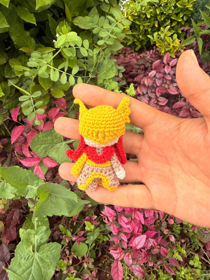 Malenia Amigurumi Plush – Elden Ring Crochet Keychain, Car Hanging Accessory