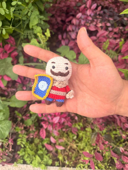 Handmade Braum Amigurumi Crochet Doll, League of Legends Mini Figure, Gamer Couple Gift
