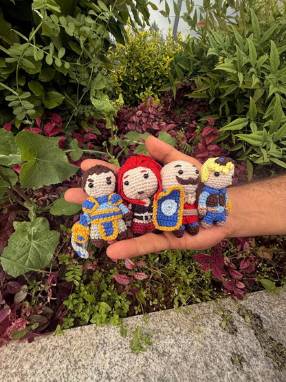Handmade Braum Amigurumi Crochet Doll, League of Legends Mini Figure, Gamer Couple Gift