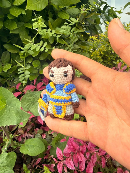 League of Legends Garen Amigurumi Plush • Handmade Crochet Chibi Doll, Gamer Gift