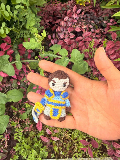 League of Legends Garen Amigurumi Plush • Handmade Crochet Chibi Doll, Gamer Gift