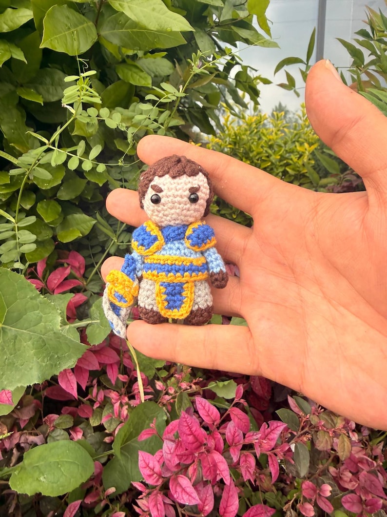 League of Legends Garen Amigurumi Plush • Handmade Crochet Chibi Doll, Gamer Gift