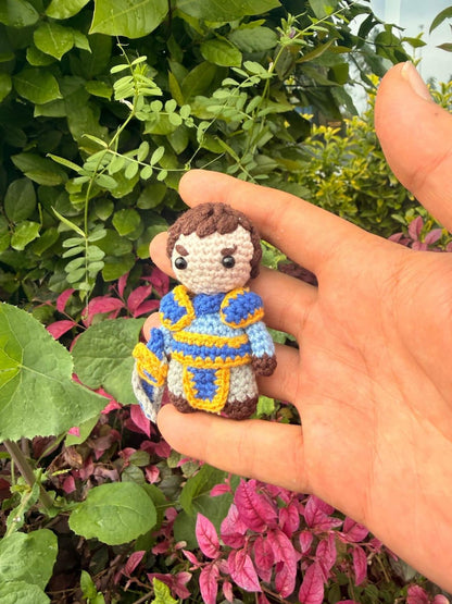 League of Legends Garen Amigurumi Plush • Handmade Crochet Chibi Doll, Gamer Gift