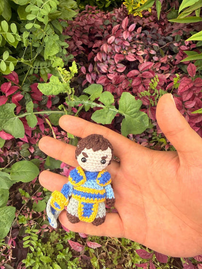 League of Legends Garen Amigurumi Plush • Handmade Crochet Chibi Doll, Gamer Gift