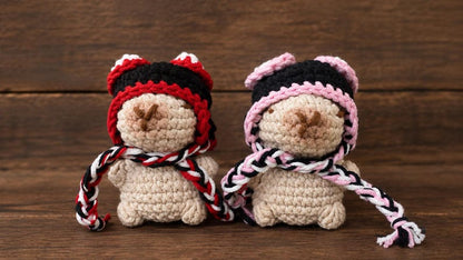 Crochet Capybara Keychain Spider Hat | Handmade Kawaii Capy Bag Charm, Funny Capybara Gift, Cute Animal Lover Keychain, Gift for Her