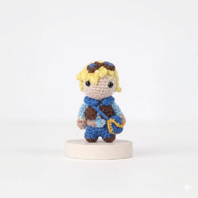 League of Legends Ezreal Amigurumi Plush • Handmade Crochet Chibi Doll (6-8 cm)
