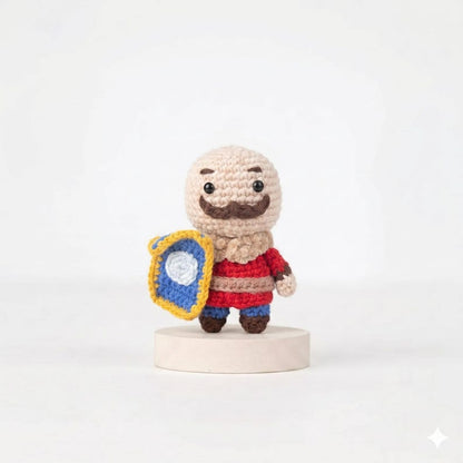 Handmade Braum Amigurumi Crochet Doll, League of Legends Mini Figure, Gamer Couple Gift