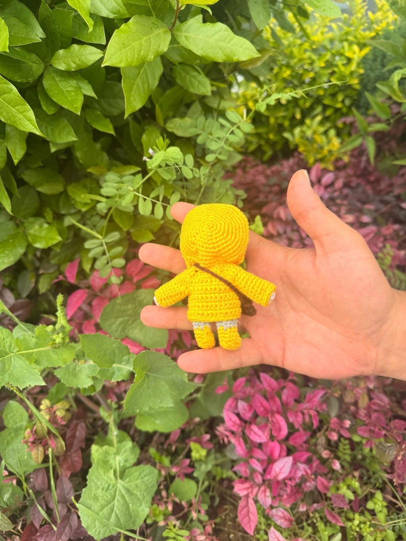 Coraline Yellow Raincoat Amigurumi Plush, Car Charm Accessory, Caroline Keychain