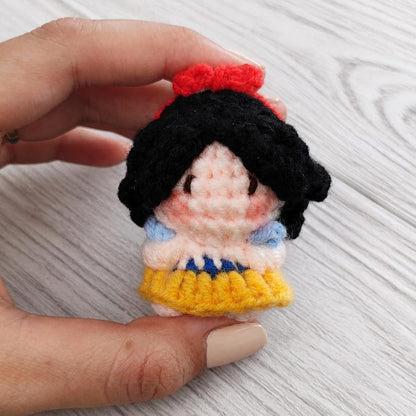 Mermaid Crochet Keychain | Cartoon Amigurumi Doll, Bag Charm, Princess Style Gift for Her