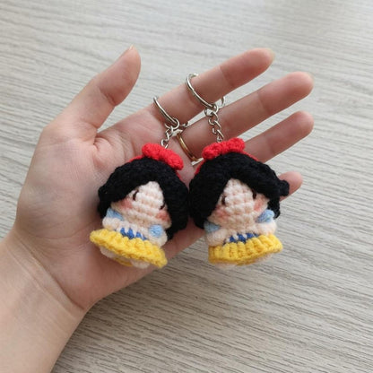 Mermaid Crochet Keychain | Cartoon Amigurumi Doll, Bag Charm, Princess Style Gift for Her