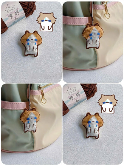 Monthly Salary Cat Crochet Keychain, Cute Amigurumi Cat, Office Worker Gift, Funny Employee Gift, Kawaii Cat Bag Charm, Desk Buddy