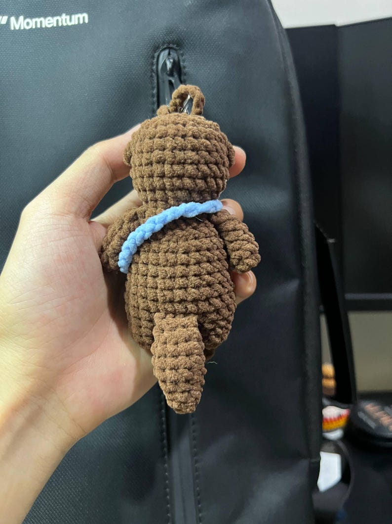 Crochet Otter Keychain | Handmade Amigurumi Otter with Fish Bag Charm, Cute Otter Plushie, Sea Animal Lover Gift, Gift for Her