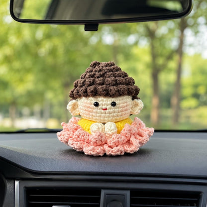 Crochet Buddha Lotus Car Hanging | Handmade Amigurumi Buddha Doll, Spiritual Car Decor, Buddhist Gift, Car Decor, Yoga Space Decor