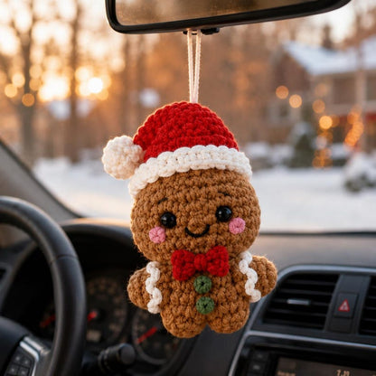 Crochet Christmas Ornaments Set, Amigurumi Winter Appliques, Cute Snowman Reindeer Elf Gingerbread Polar Bear Penguin, Stocking Stuffer
