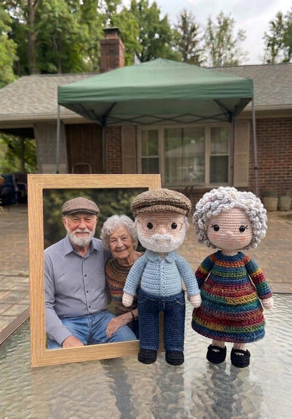 Custom Crochet Doll from Photo, Personalized Portrait Doll Gift, Handmade Look Alike Amigurumi, Custom Family Memorial Keepsake Doll