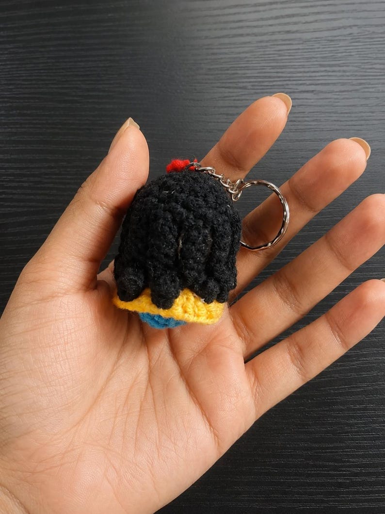 Mermaid Crochet Keychain | Cartoon Amigurumi Doll, Bag Charm, Princess Style Gift for Her