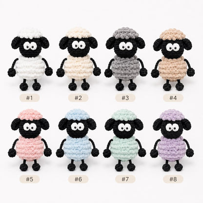 Crochet Black Sheep Charm | Amigurumi Car Mirror Hanger | Cute Handmade Bag Charm | Sheep Gift for Her
