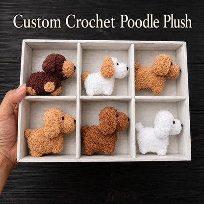 Custom Crochet Poodle Keychain | Handmade Amigurumi Dog Plush, Poodle Lover Gift, Personalized Pet Gift