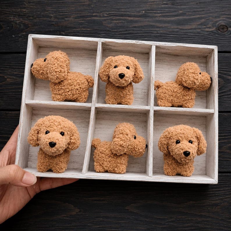 Custom Crochet Poodle Keychain | Handmade Amigurumi Dog Plush, Poodle Lover Gift, Personalized Pet Gift